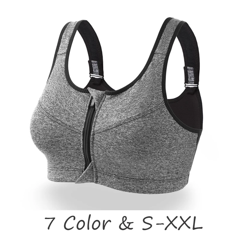 Женские спортивные бюстгальтеры на молнии с эффектом пуш-ап дышащий жилет нижнее