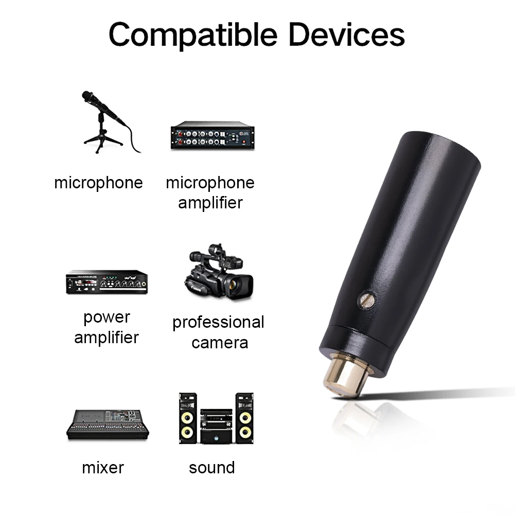 

RCA Female to XLR Male Audio Adapter Gold Plated Microphone Converter Connector for Microphone Interface Adapter
