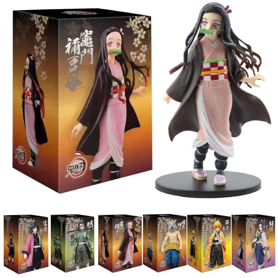

Kimetsu no Yaiba Figure 16cm Agatsuma Zenitsu Figurine Tanjirou Nezuko anime Demon Slayer action Figure Warrior PVC Model Toys