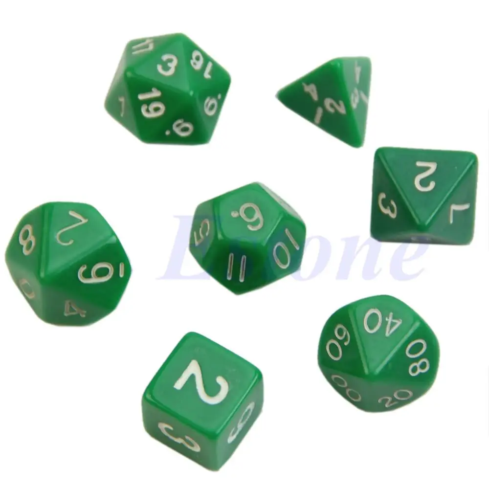 7x синий двусторонний штамп D4 D6 D8 D10 D12 D20 для D & ролевая игра поли игральные
