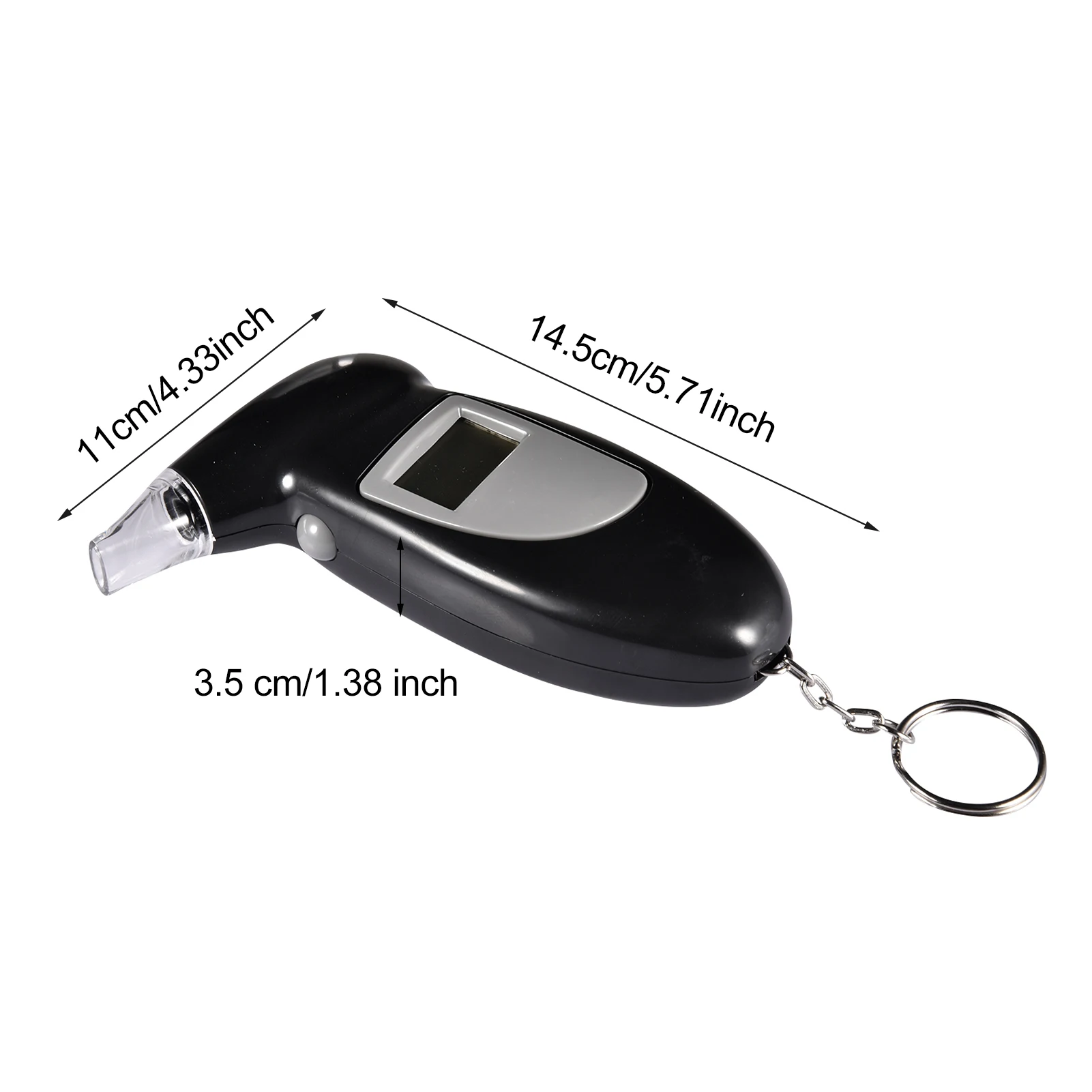 

Professional Police Alert Breath Alcohol Tester Device Breathalyzer Analyzer Detector Test LCD Display Digital Alcohol Tester