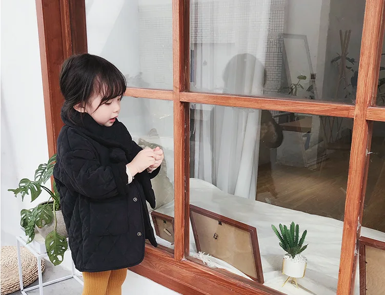 Одежда с хлопковой подкладкой для девочек очень мягкое бархатное плотное пальто