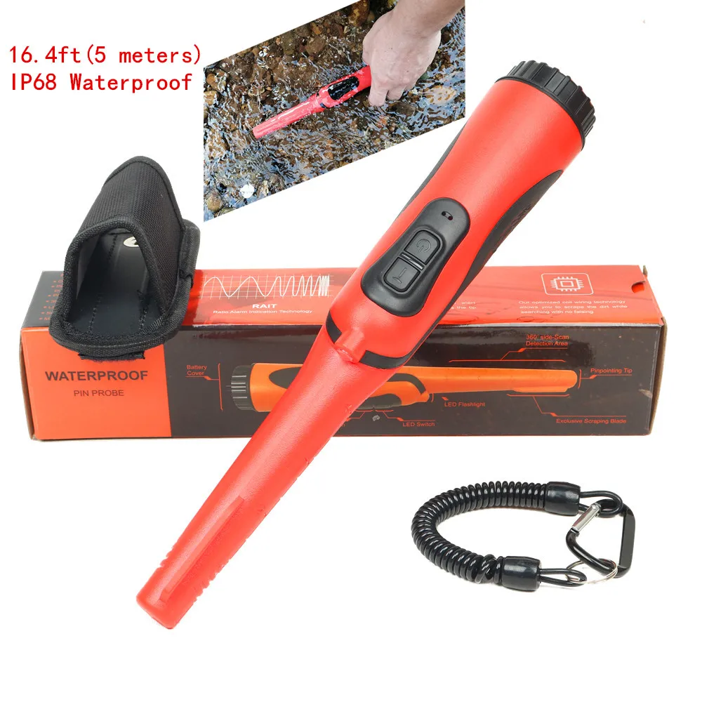 

Водонепроницаемый ручной металлоискатель, RZX-520 Высокочувствительный портативный подводный и грунтовой металлодетектор