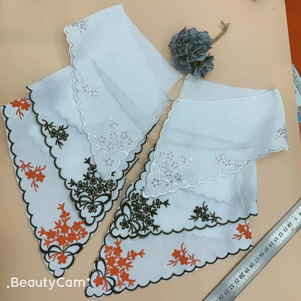

2020 new fake collar children cotton embroidery color collar flower shirt all-match fake collar