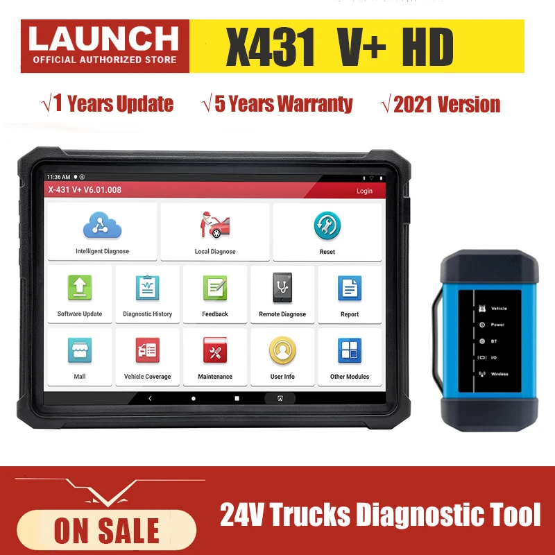 ЛАУНЧ X431 V+ Тяжелый Модуль Диагностический Сканер Полная Система Средств Сканирования HD 24V Грузовик Дизель Инструменты Двунаправленная ЭЦ.