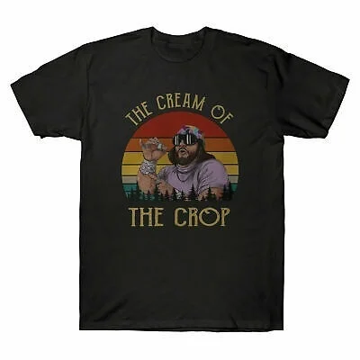 

Mancho The Cream of The Crop Vintage Funny Vintage Retro T-Shirt Mens Black T...