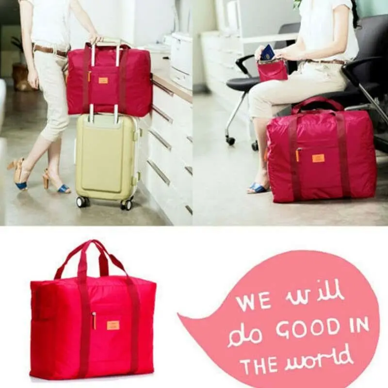 Однотонные нейлоновые водонепроницаемые дорожные сумки складная дорожная сумка