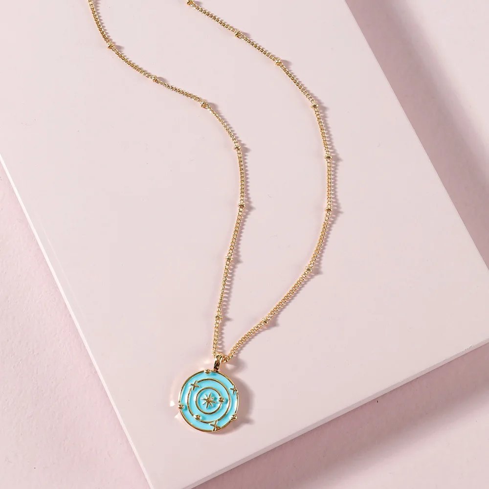 Новинка 2021 ожерелье с подвеской в виде прекрасной орбитальной звезды оптовая