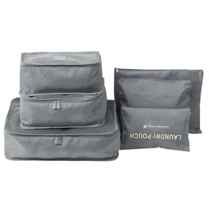 6 шт., водонепроницаемая дорожная сумка для хранения одежды, Набор органайзеров для багажа, нейлоновые дорожные сумки для хранения дома