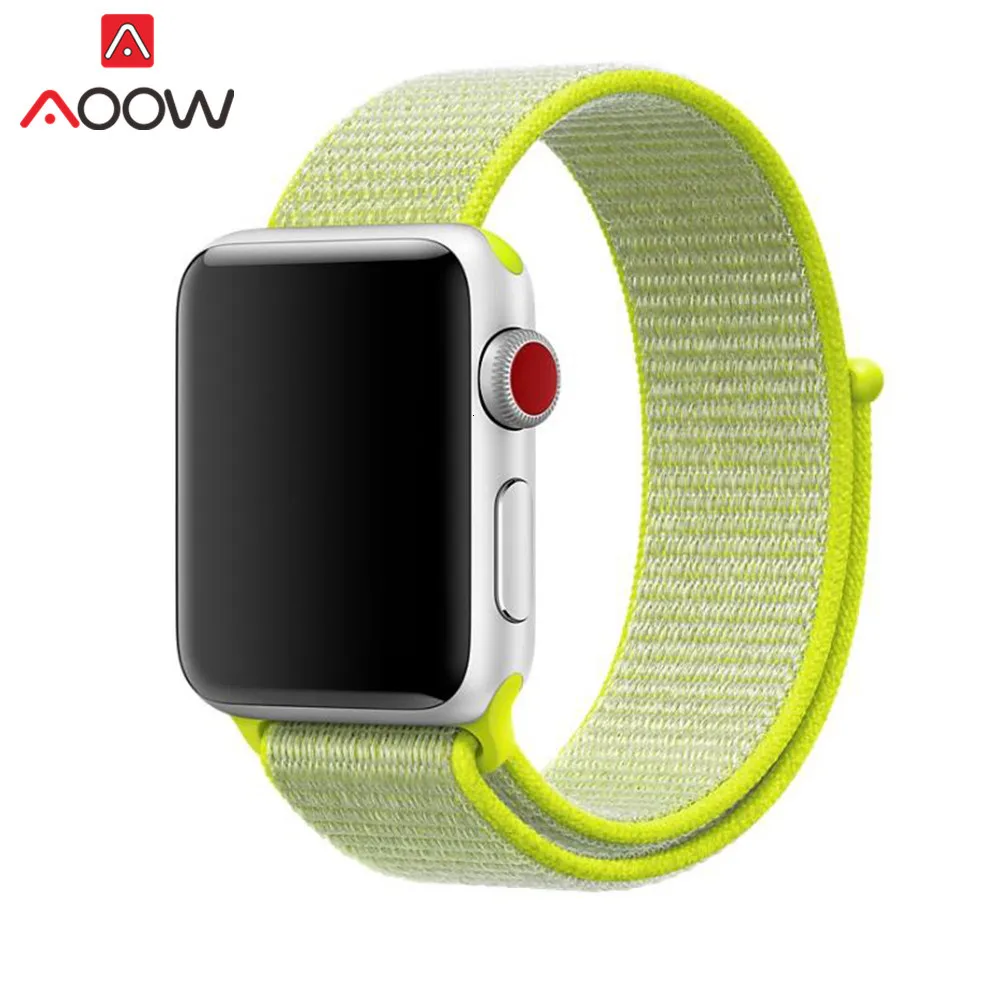 Цветной нейлоновый ремешок для часов Apple Watch 38 мм 42 мм 40 мм 44 мм тканый холщовый ремешок на липучке браслет для часов iwatch 1 2 3 4