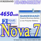 Аккумулятор GUKEEDIANZI высокой емкости HB466483EEW 4650 мАч для Huawei Nova7 Nova 7  Honor 30S JEF-AN00