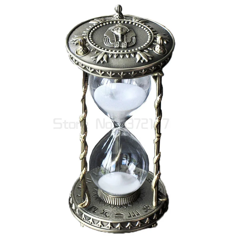 

Creative retro tin alloy 30min metal hourglass sand timer sand watch hourglass 30 minutes decoratie zand A34