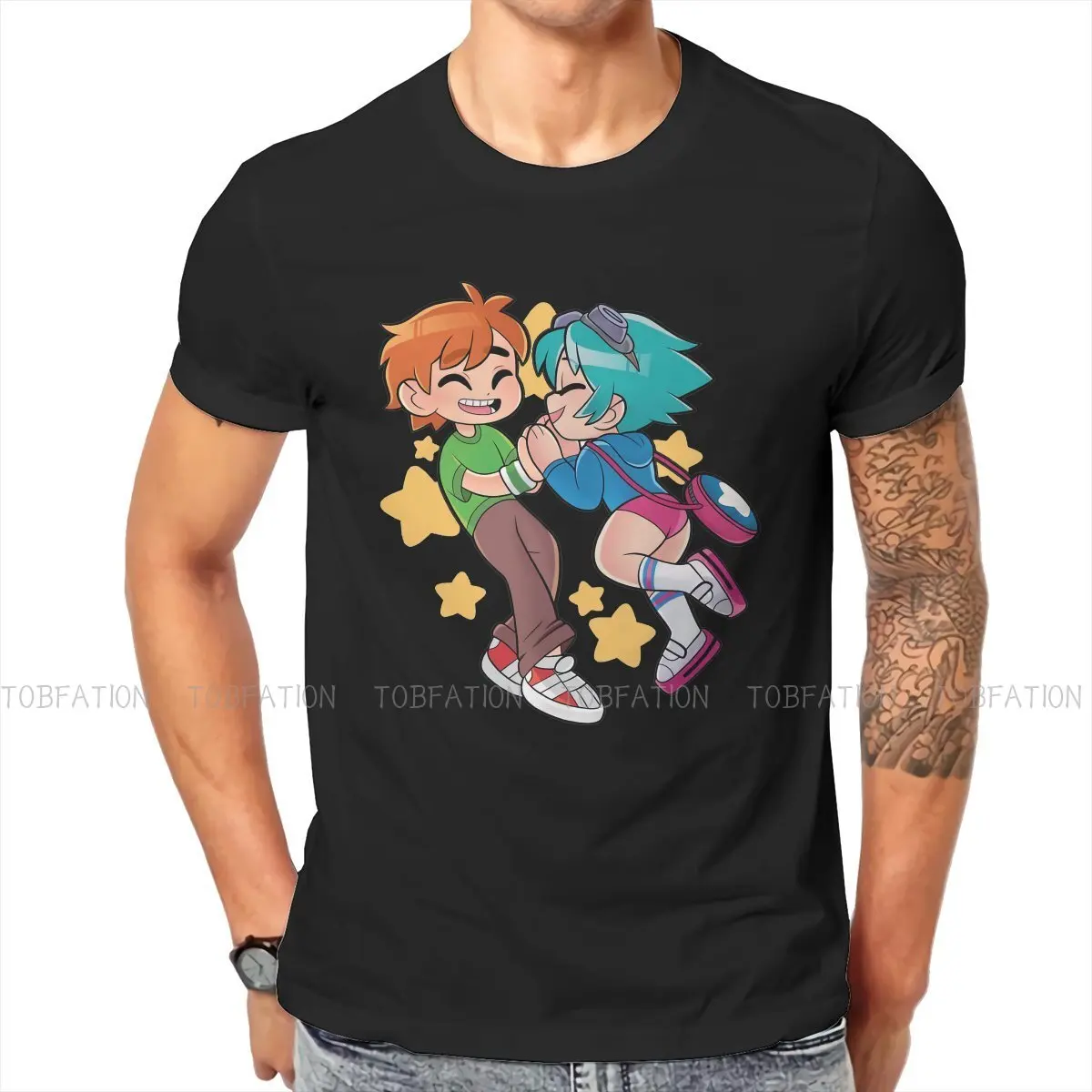 

Scott Ramona Scott Pilgrim VS The World Game T Shirt Vintage Grunge Big size O-Neck TShirt Top sell Harajuku Men's Tops