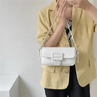 short handles shoulder bags for women luxury designer ladies handbags clutch purses solid color pu leather female underarm bag