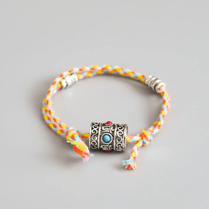 Тибетский буддийский Серебряный Амулет из бисера Шарм-браслеты для женщин и