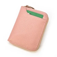 new arrivals genuine leather coin purse men women short wallet for coins credit cards black pink short purse coin purse
