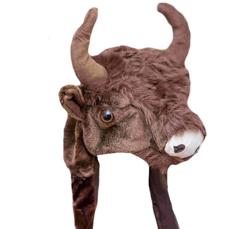 Креативная шляпа Антилопа корова плюшевая игрушка в шапке кукла прекрасная