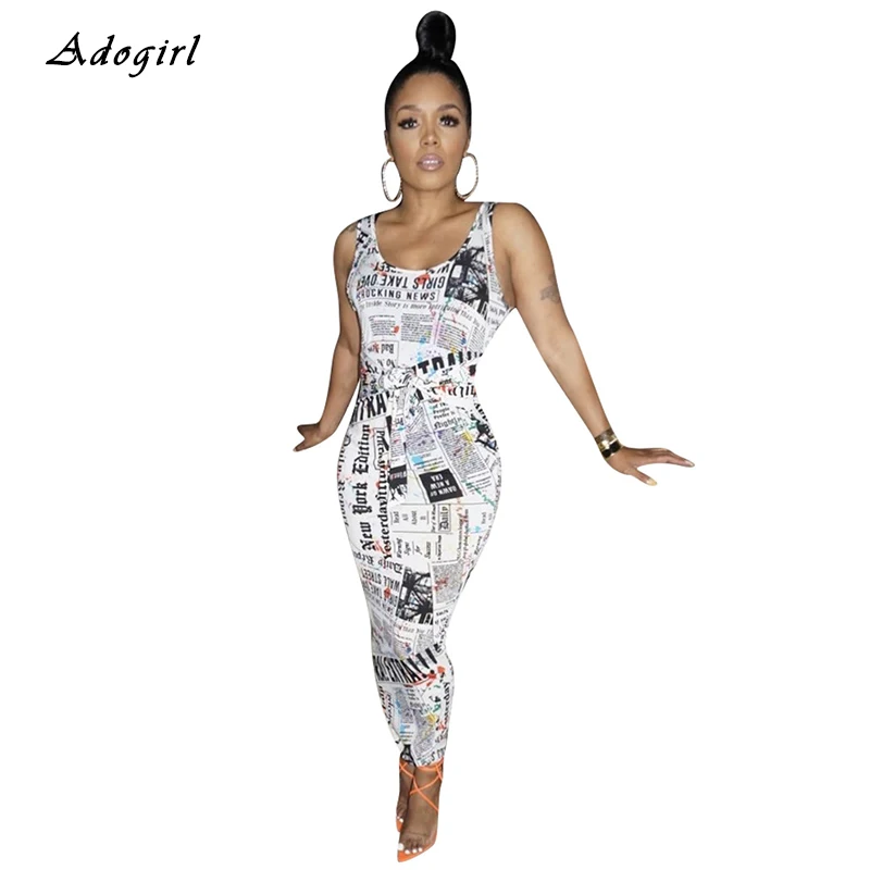 Женское винтажное платье с принтом газет повседневное длинное облегающее без