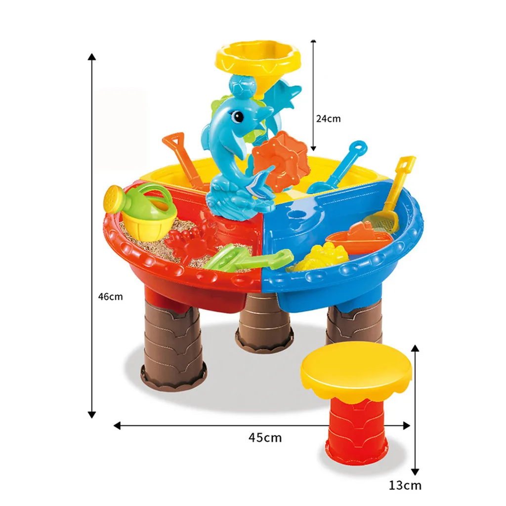 Summer Desk Digging Pit For Children Bucket Outdoor Kids Seaside Beach Toy Set Water Sandglass Play Sand Table Garden Baby 2020 | Игрушки и