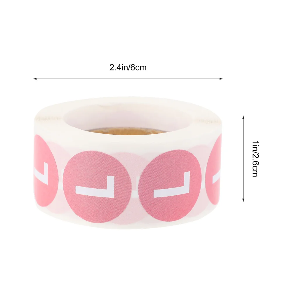 

2 Roll Clothing Size Round Sticker Label Practical Durable Size Sticker