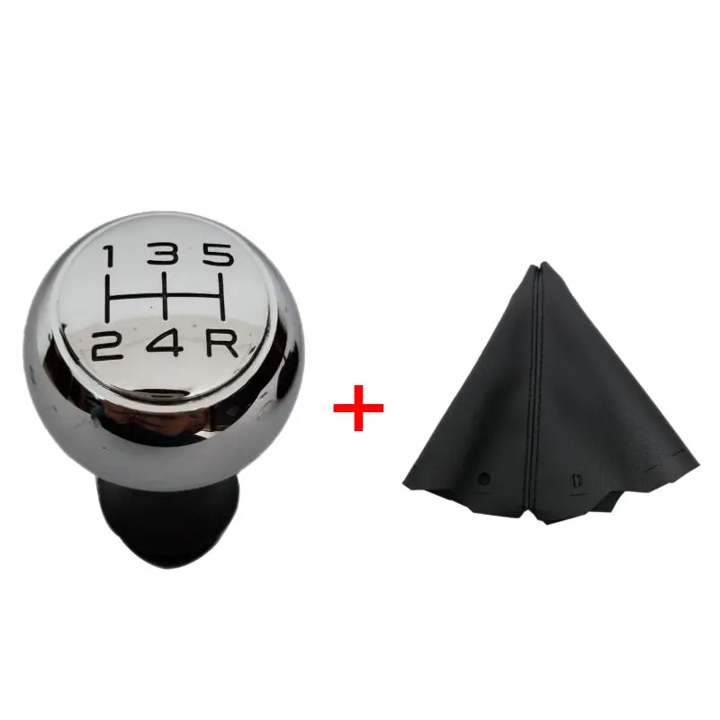 knob and leather 5 Скорость ручная ручка переключения рулевого механизма автомобиля VTS спортивного и кожи для peugeot 106 206 306 406 107 207 307 407 Триумф C5 Сенна C2 - Название цвета: knob and leather