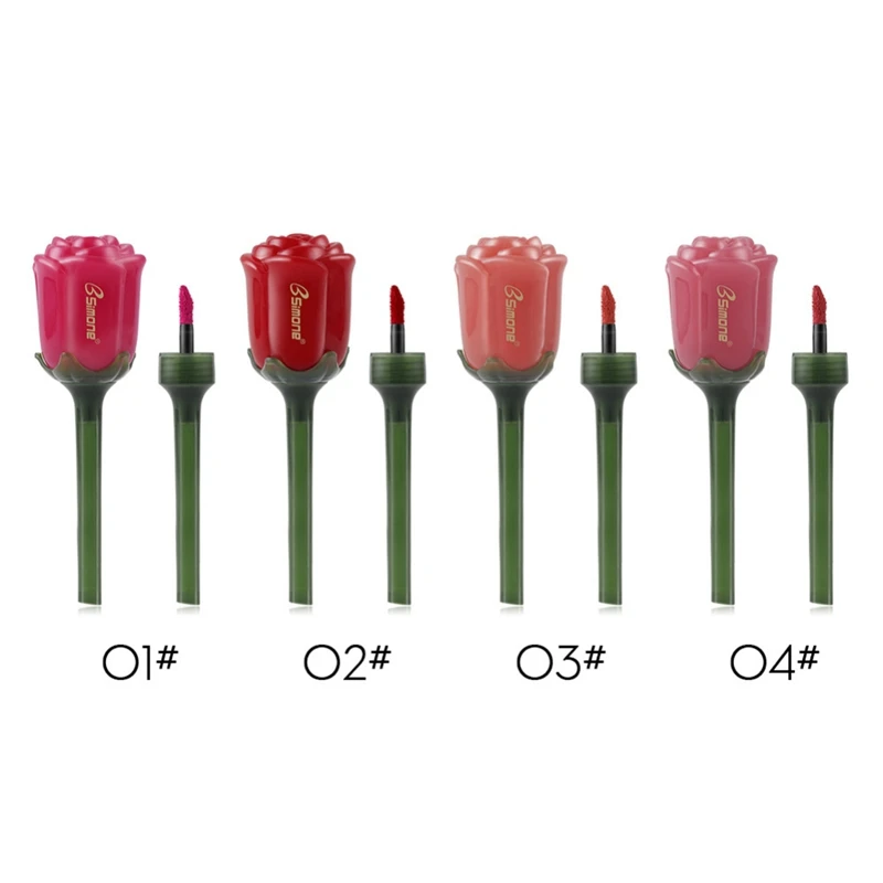 Rose Type Matte Lip Glaze Moisturizing Lasting Waterproof Non-stick Cup Velvet Gloss Balm MKXJ | Красота и здоровье