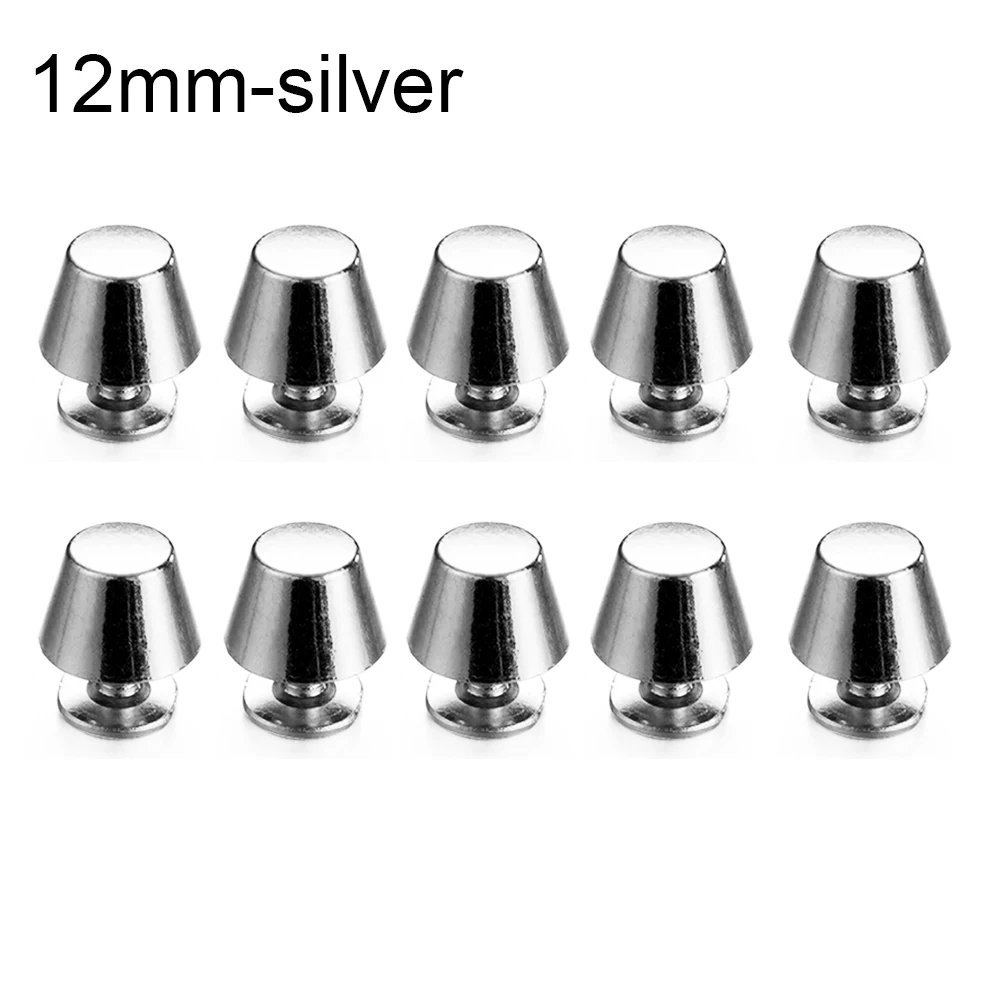 C silver 12mm 10 шт. металлические закрытые звезды заклепки Ткань Кнопка одежды Скрапбукинг ремесла шляпа мешок обувь брюки DIY украшения аксессуары инструменты - Цвет: C silver 12mm