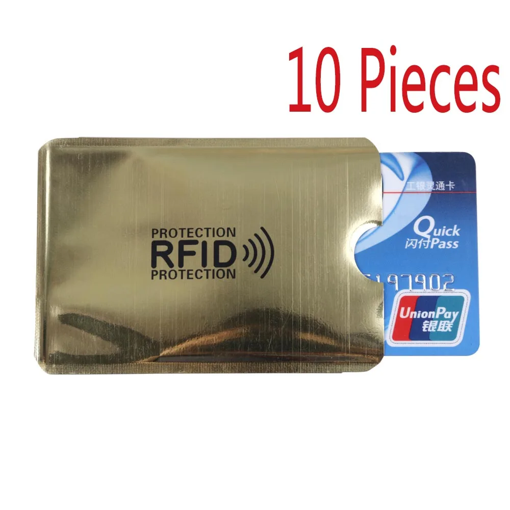 Gold 10 шт. защита от размагничивания rfid-карты 13,56 МГц защита карт IC NFC защита от размагничивания наборы карт - Цвет: Gold