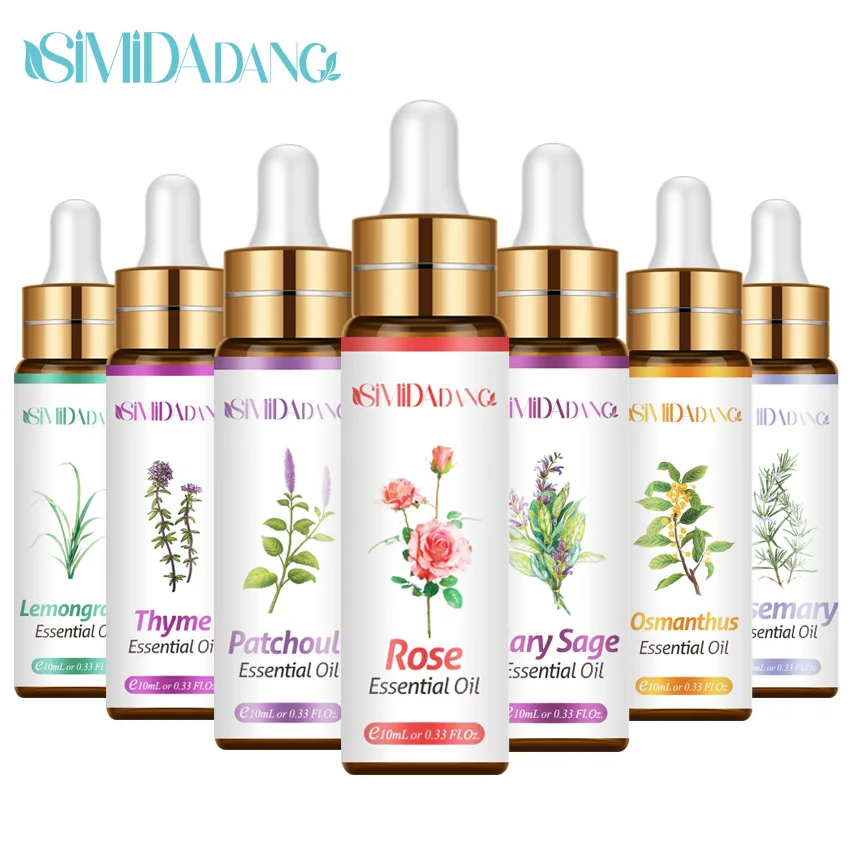 

10ML Pure Essential Oils Natural Plant Aroma Essential Oil Diffuser Eucalyptus Vanilla Mint Lavender Rose Tea Tree Oil