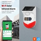 Инфракрасный датчик движения Tuya с Wi-Fi, водонепроницаемый датчик движения на солнечной батарее, с приложением