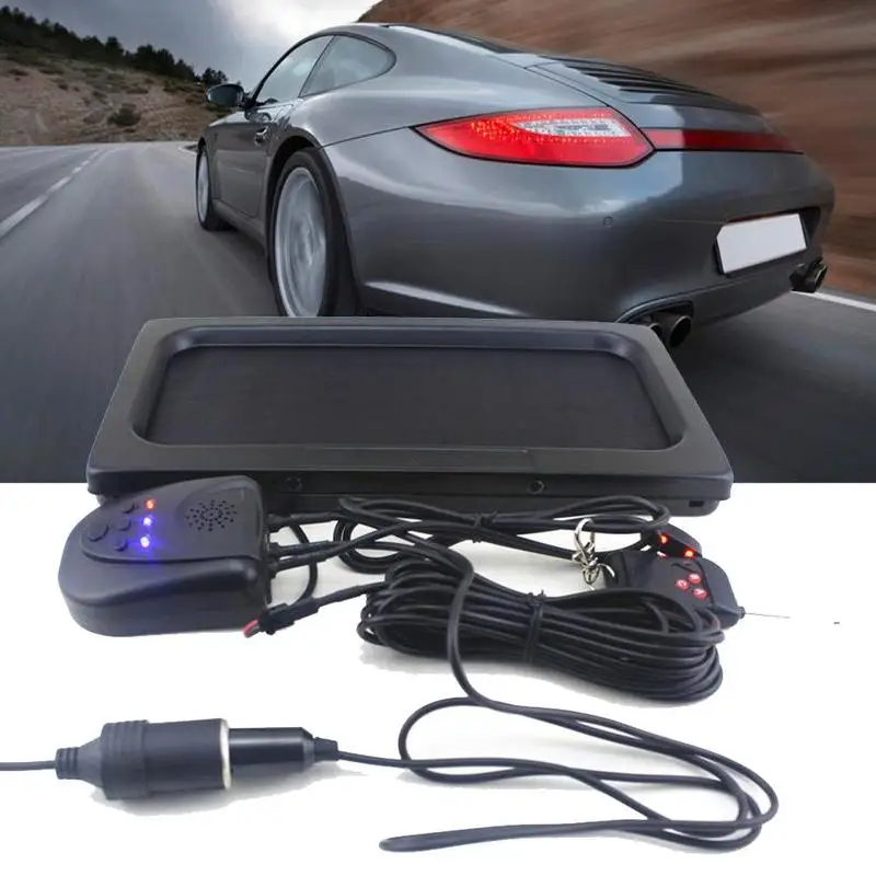 

Creative Car Electric Hide-Away Up Stealth License Plate Frame Shutter Cover US Plug Black Color