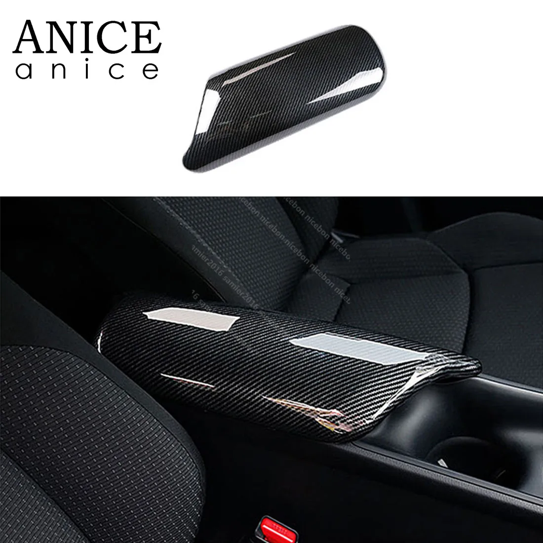 

Carbon fiber color Auto Center Armrest Box Decorate trim For toyota C-HR CHR