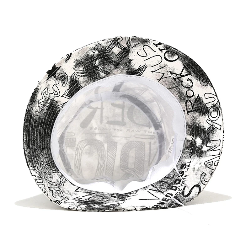

Fashion Personality Tie-dye Graffiti Bucket Hat Women Summer Casual Streetware Sun Hat Big Brim Foldable Beach Fisherman Hats