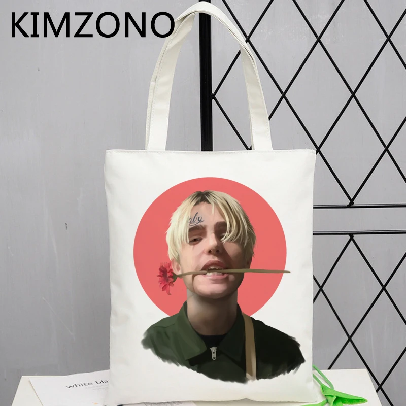 

Сумка для покупок Lil Peep, многоразовая плетеная Джутовая сумка для продуктов, шоппер