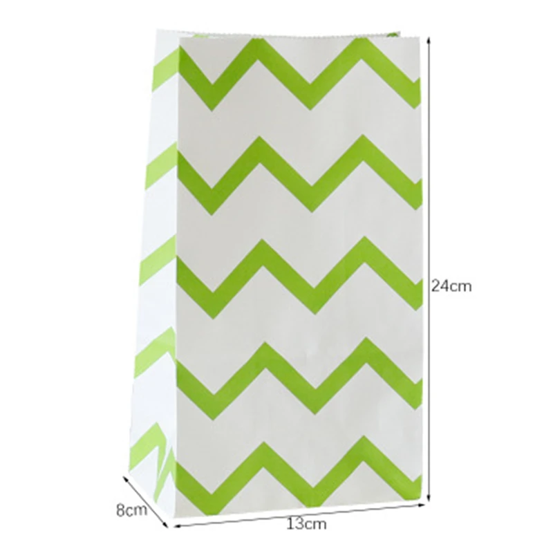 Новый бумажный пакет стоячие волнистые цветные бумажные пакеты 24x13x8 см
