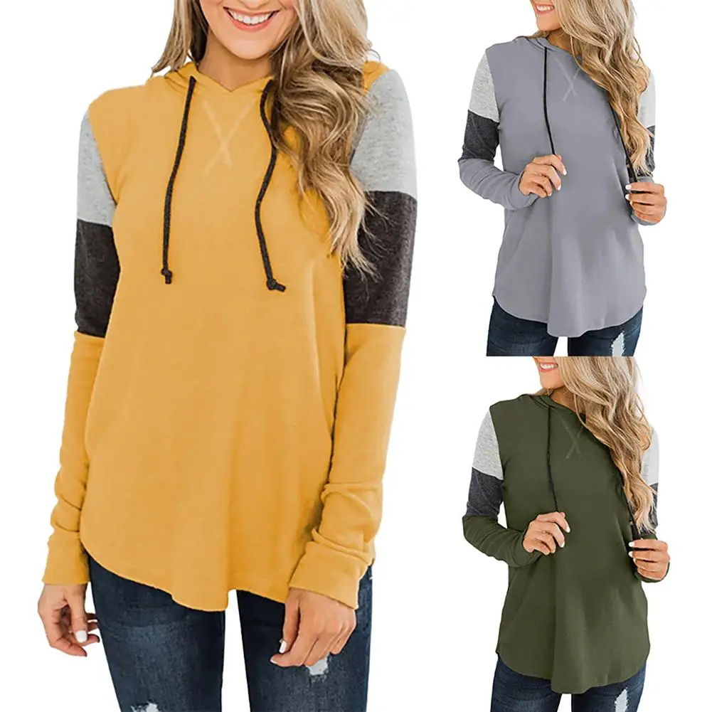 

2021 Women Fashion Warm Long Sleeve Drawstring Hooded Sweatshirt Loose Hoodie Top Women's clothing толстовка женская sudaderas