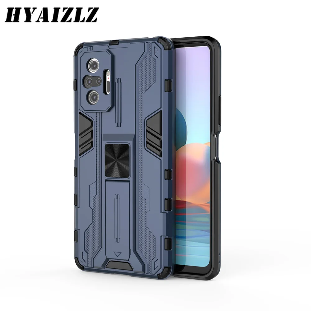 

Mi Mix4 Armor Shockproof Case for Xiaomi Redmi 10 Prime Note 10s K40 Pro 10T 11 Ultra X3 NFC M3 Car Magnetic Kickstand Cover