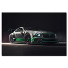 Постеры Bentley Continental GT3 Supercar, принты на холсте, картины с рамкой, настенное искусство, украшение для дома