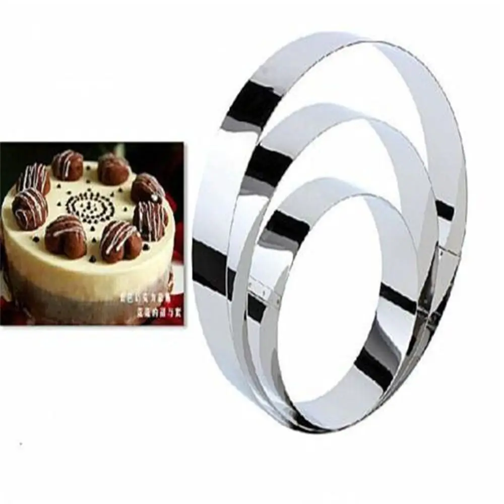 3pcs Stainless Steel Round Circle Biscuit Mold Bakeware Fondant Cake DIY Sugar craft 3D Pastry Cookie Cutters Baking Tools | Дом и сад