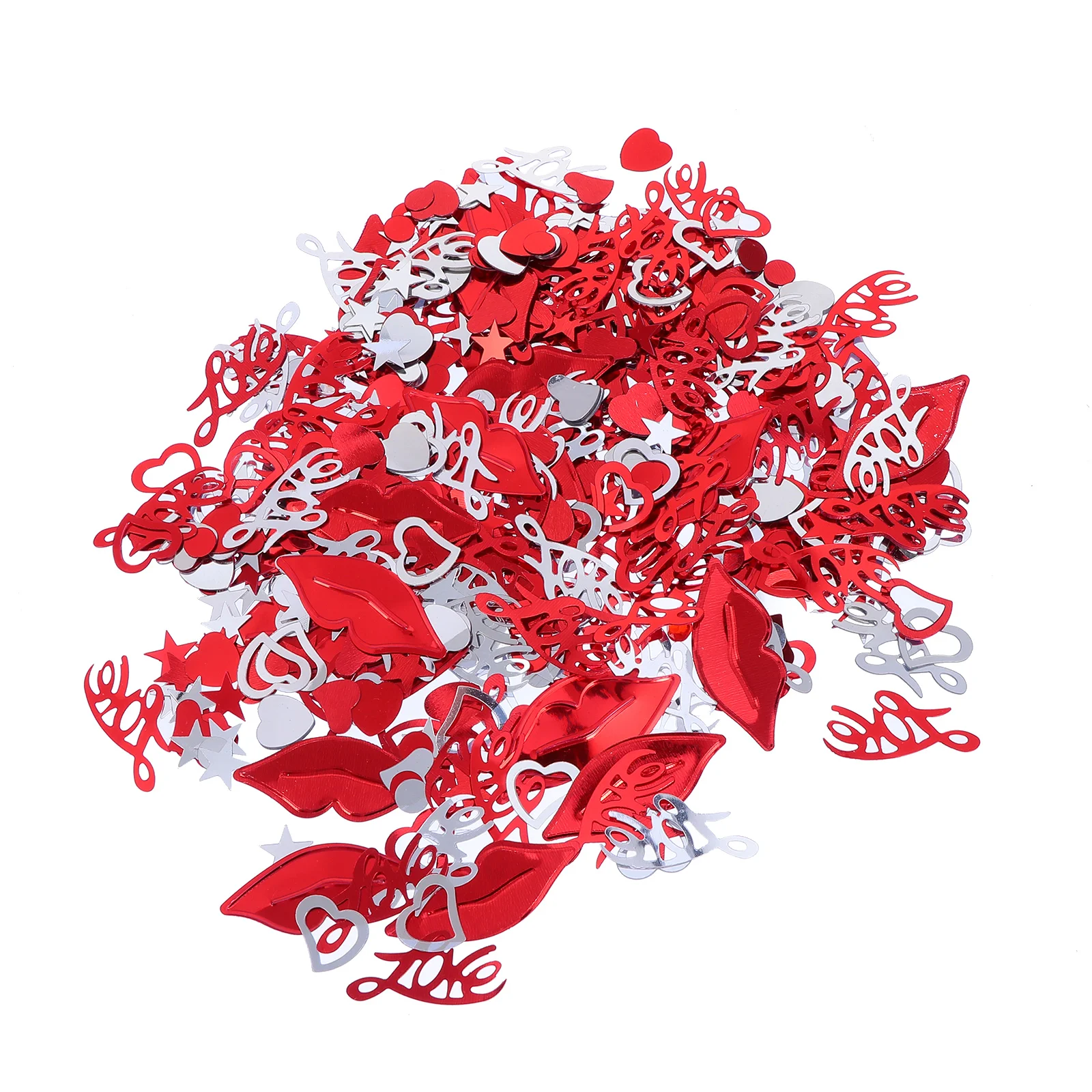 

1 Bag of Novel Confetti Ornaments Creative Decorative Photo Props (Red)