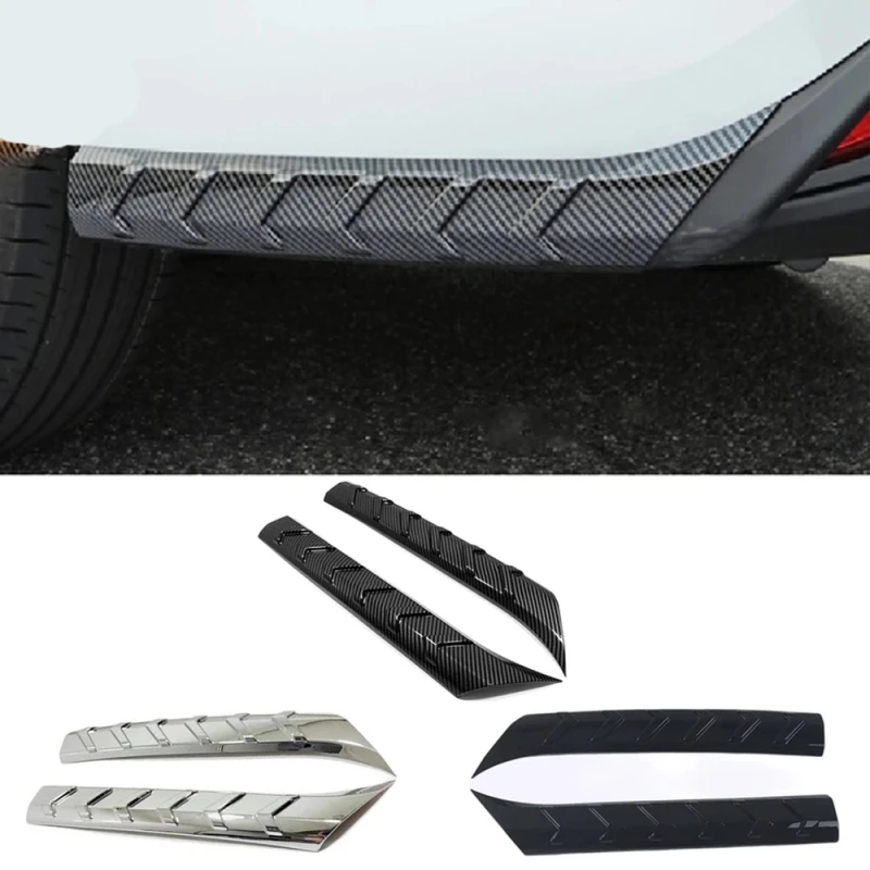 

For Toyota Highlander 2021 2022 ABS Black Rear Corner Trims Rear Bumper Anti-Scratch Decorative Strips Guard Styling Moudling