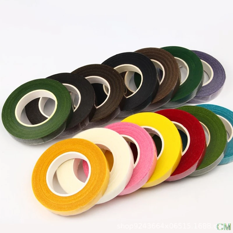 

2 Rolls 30M Self-adhesive Green Paper Tape Grafting Film Floral Stem for Garland Wreaths DIY Craft Artificial Silk Flower
