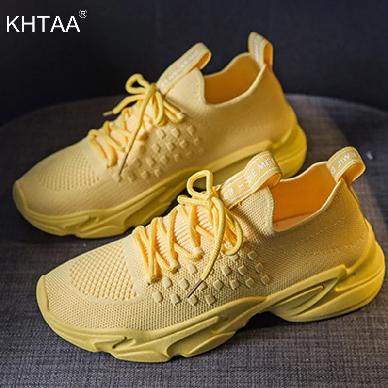 Кроссовки женские на шнуровке светильник кие дышащие Вулканизированная подошва