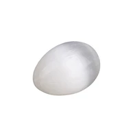 natural white selenite egg crystal quartz oval ball massage tool healing reiki chakra palm stones fraueneis mineral specimen