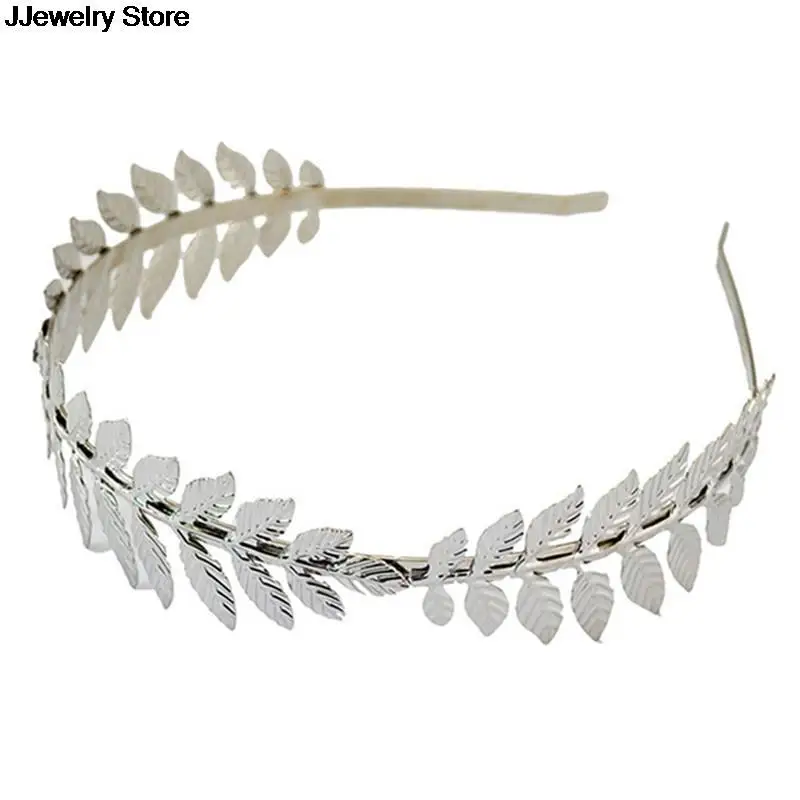 Fashion Gold Plated Metal Leaf Headband Hairband for Women Wedding Hair Accessories Elegant Silver Leaves Head Forehead Jewelry |