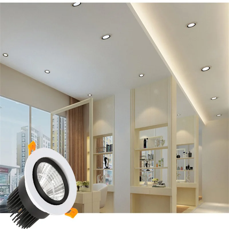 Luz descendente Led regulable para techo, 3w, 5w, 7w, 9w, 12w, 15w, 18w, AC85-230V, iluminación interior