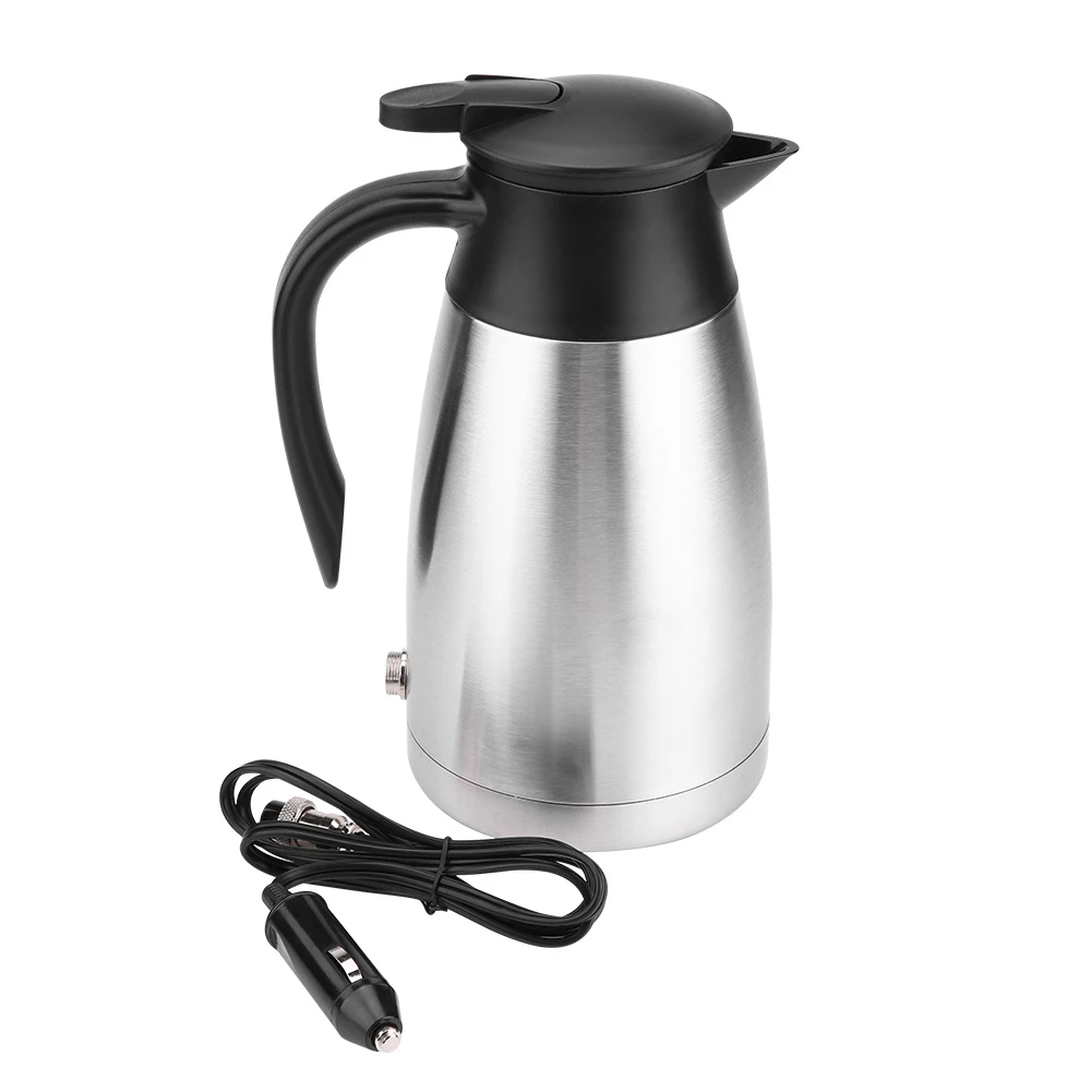 

1000ML 12V/24V Stainless Steel Electric In-car Kettle Travel Thermoses Heating Water Bottle