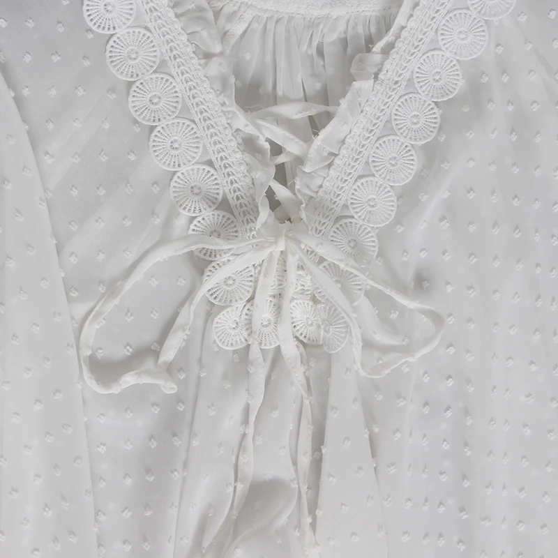 Женская блузка GALCAUR с рукавом фонариком и треугольным вырезом летняя 2020|Блузки| |