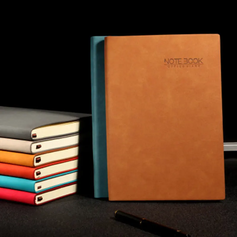 Офисный блокнот в деловом стиле A5 220 страниц формат линий плотный мягкий чехол