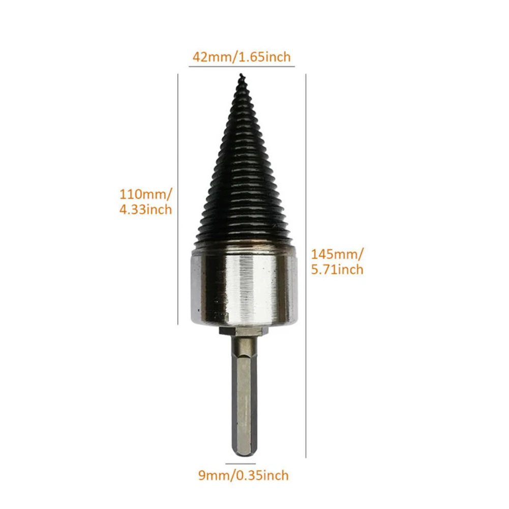 

Splitter Firewood Drill Bit Screw Cone Driver Carbon Steel 42mm Outdoor